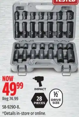Canadian Tire Maximum impact socket sets offer