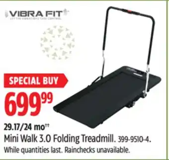 Canadian Tire Vibra fit mini walk 3.0 folding treadmill offer