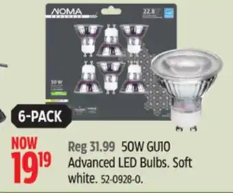 Canadian Tire Noma 50w gu10 advanced led bulbs offer