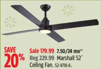 Canadian Tire Noma marshall 52˝ ceiling fan offer