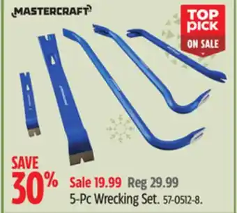 Canadian Tire Mastercraft 5-pcwrecking set offer