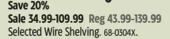 Canadian Tire For living selected wire shelving offer