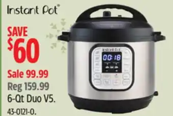 Canadian Tire Instant pot 6-qt duo v5 offer