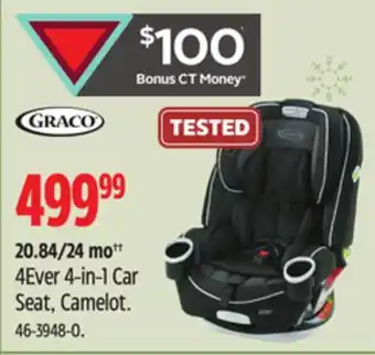 Canadian Tire Graco 4ever 4-in-1 car seat, camelot offer