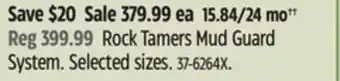 Canadian Tire Rock tamers mud guard system offer