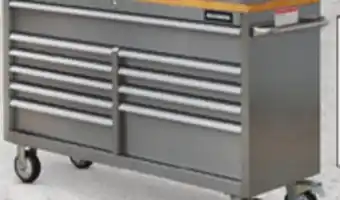 Canadian Tire Maximum 56˝10-drawer cabinet with butcher-block top offer