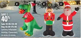 Canadian Tire Gemmy inflatable holiday characters offer