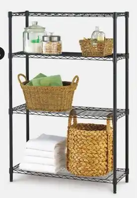 Canadian Tire 4-tier wire shelf, black offer