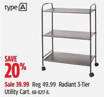 Canadian Tire Radiant 3-tier utility cart offer