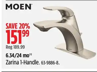 Canadian Tire Moen zarina 1-handle bathroom faucet offer