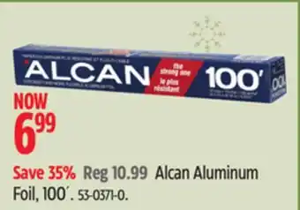 Canadian Tire Alcan aluminum foil, 100´ offer