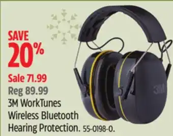 Canadian Tire 3m worktunes wireless bluetooth hearing protection offer