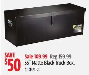 Canadian Tire 35˝ matte black truck box offer