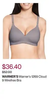 Hudson's Bay Warner's 1269 cloud 9 wirefree bra offer