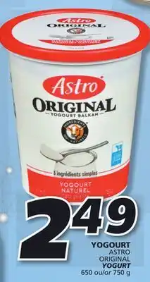 IGA Astro original yogurt offer