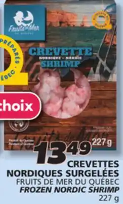 IGA Frozen nordic shrimp offer