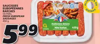 IGA Olymel fresh european sausages offer