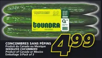 IGA Seedless cucumbers offer