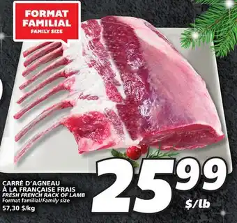 IGA Fresh french rack of lamb offer