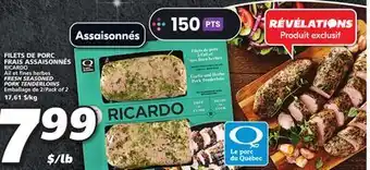 IGA Ricardo fresh seasoned pork tenderloins offer