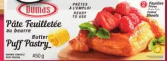 IGA Dumas frozen puff pastry or pastry shells offer