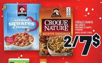 Metro Céréales quaker, kellogg's | quaker, kellogg's cereal offer