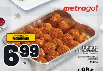 Metro Boulettes de porc assaisonnées | seasoned pork meatballs offer