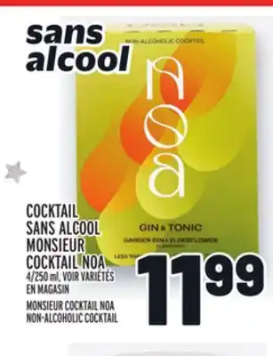 Metro Cocktail sans alcool monsieur cocktail noa | monsieur cocktail noa non-alcoholic cocktail offer