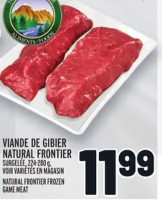 Metro Viande de gibier natural frontier | natural frontier frozen game meat offer