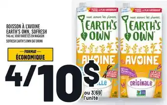 Metro Boisson à l'avoine earth's own, sofresh | sofresh earth's own oat drink offer