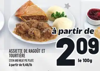 Metro Assiette de ragoût et tourtière | stew and meat pie plate offer