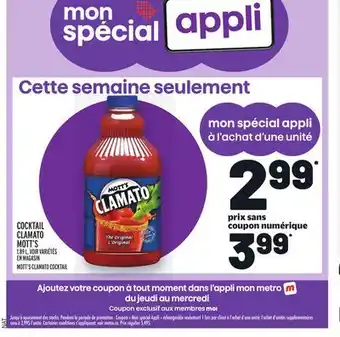 Metro Cocktail clamato mott's | mott's clamato cocktail offer