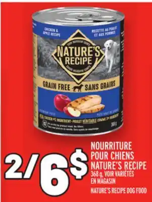 Metro Nourriture pour chiens nature's recipe | nature's recipe dog food offer