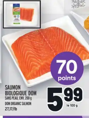 Metro Saumon biologique dom | dom organic salmon offer