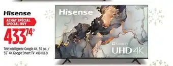 Canadian Tire Hisense 55 4k google smart tv offer