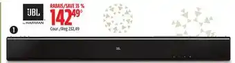 Canadian Tire Jbl 2.0 channel sound bar with built-in subwoofers offer