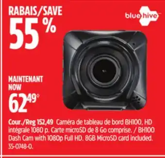 Canadian Tire Bluehive bh100 dash cam with 1080p full hd offer