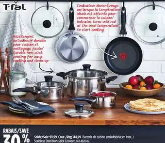 Canadian Tire Stainless steel non-stick cookset offer