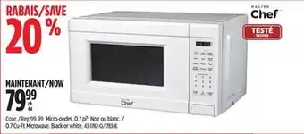 Canadian Tire Master chef 0.7 cu-ft microwave offer