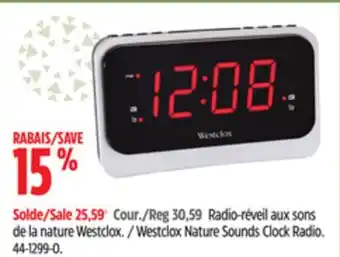 Canadian Tire Westclox nature sounds clock radio offer