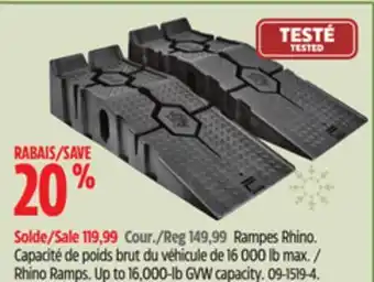 Canadian Tire Rhino ramps offer