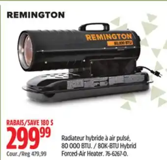 Canadian Tire Remington heaters 80k-btu hybrid forced-air heater offer