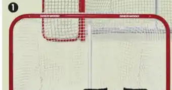 Canadian Tire Sherwood proform regulation puck ready hockey net, 72 offer