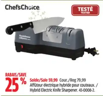 Canadian Tire Chef's choice hybrid electric knife sharpener offer