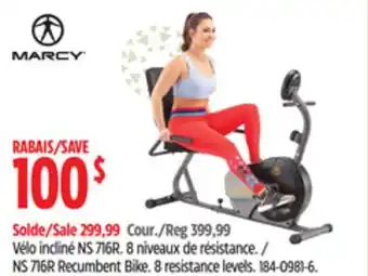 Canadian Tire Marcy ns 716r recumbent bike offer