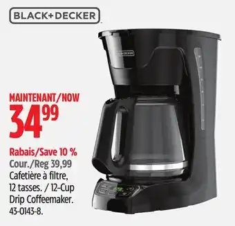 Canadian Tire Black & decker 12-cup drip coffeemaker offer