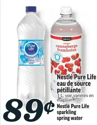 Marché Richelieu Nestlé pure life eau de source pétillante | nestlé pure life sparkling spring water offer