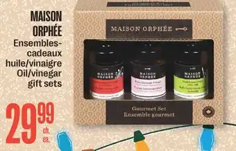 Jean Coutu Maison orphée oil/vinegar gift sets offer