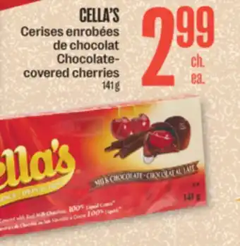 Jean Coutu Cella's chocolate- covered cherries offer