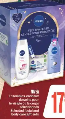 Jean Coutu Nivea selected facial and body care gift sets offer